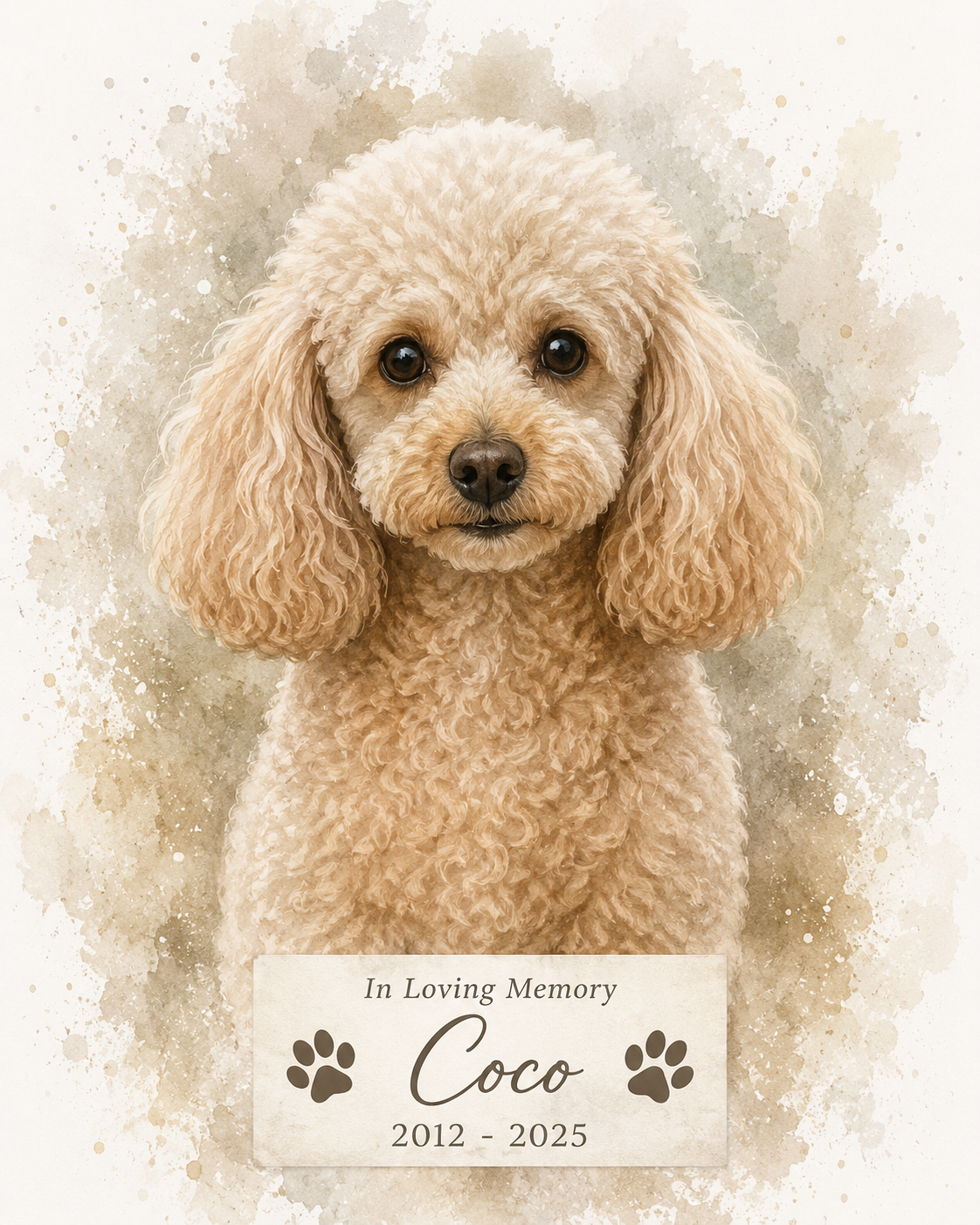 Custom Pet Memorial Portrait