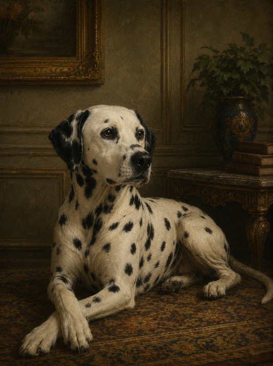 Custom oil dog portrait from photo