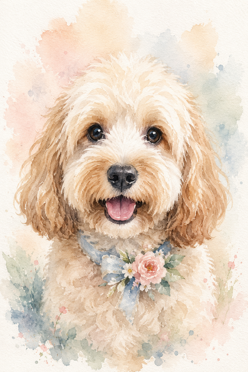 Custom Watercolor Pet Portrait