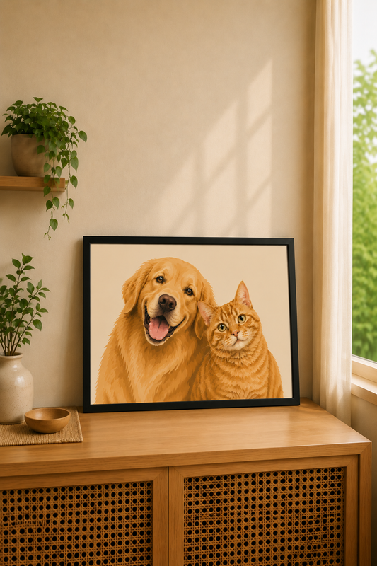 Custom Modern Pet Portrait