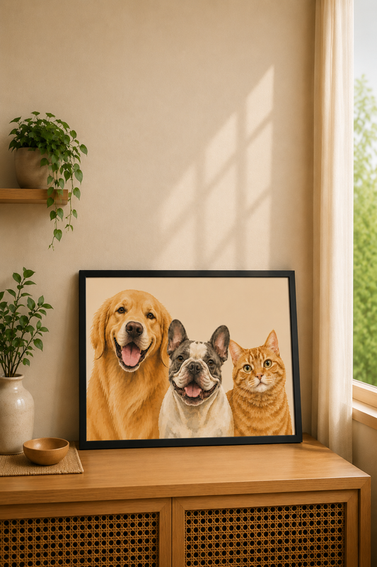 Custom Modern Pet Portrait
