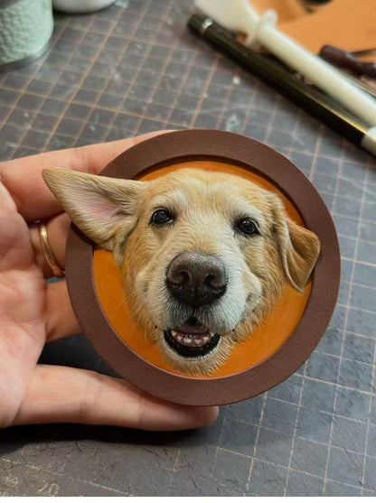 Custom Handcrafted Leather Pet Keychain