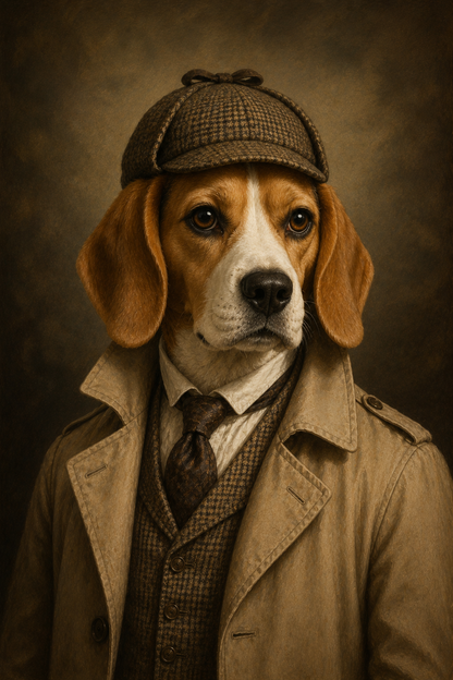 The Detective Custom Pet Portrait