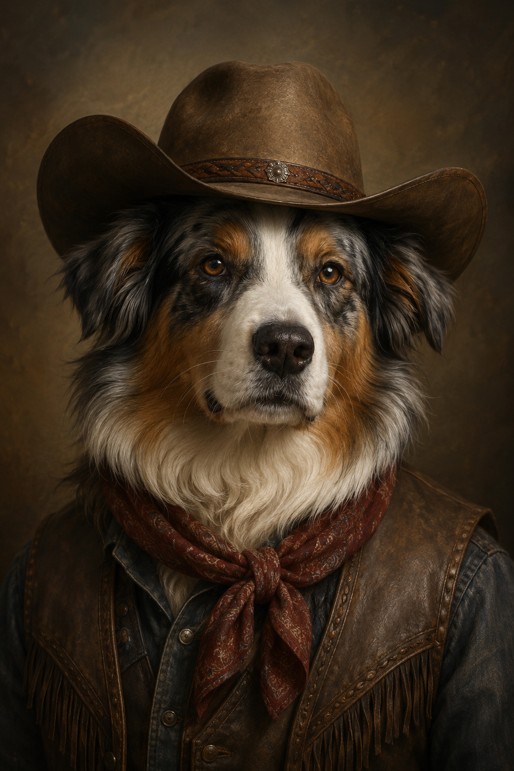 The Cowboy Custom Pet Portrait