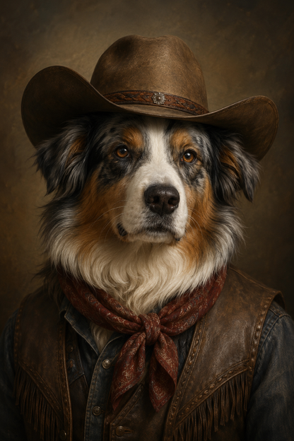 The Cowboy Custom Pet Portrait