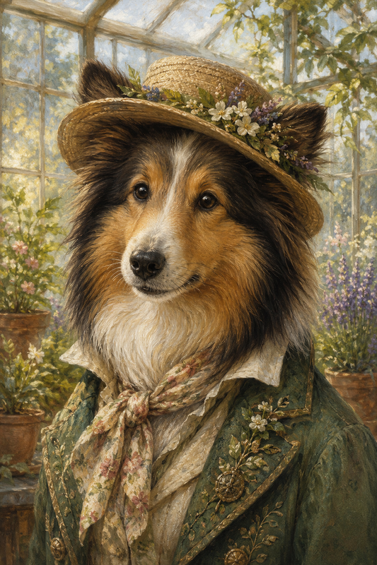 The Royal Gardener Custom Pet Portrait