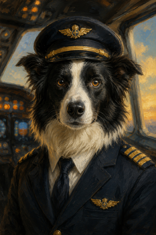 The Pilot Custom Pet Portrait