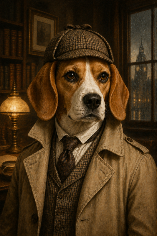 The Detective Custom Pet Portrait