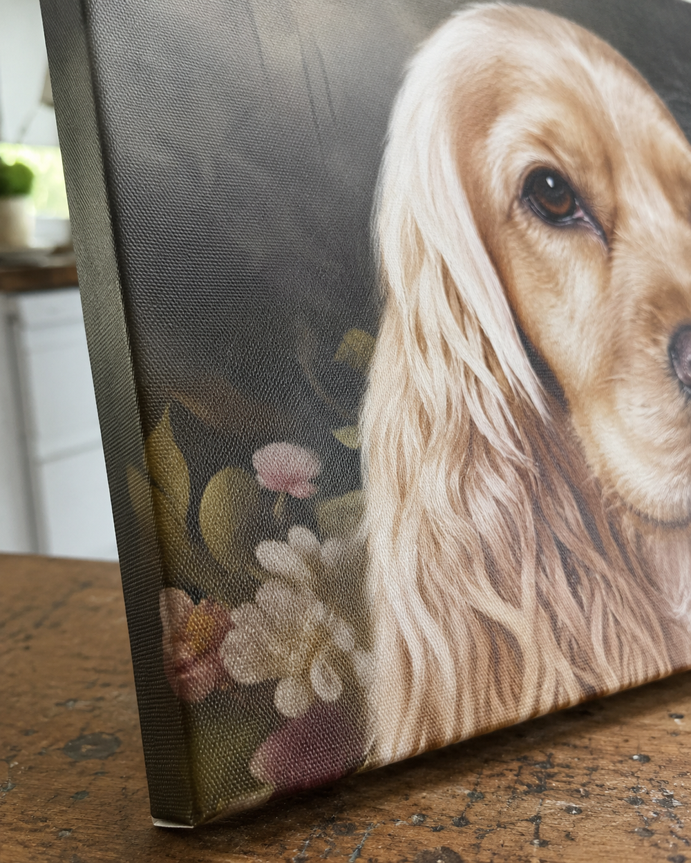 Printed canvas texture and finish