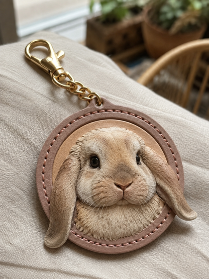 Custom Handcrafted Leather Pet Keychain
