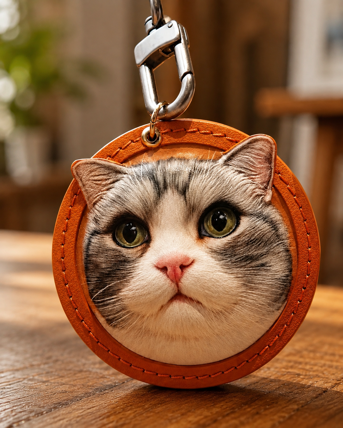 Custom Handcrafted Leather Pet Keychain
